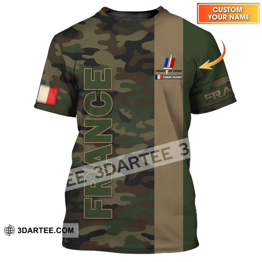 Unisex Shirt - Custom Name France Armee De Terre T-Shirt