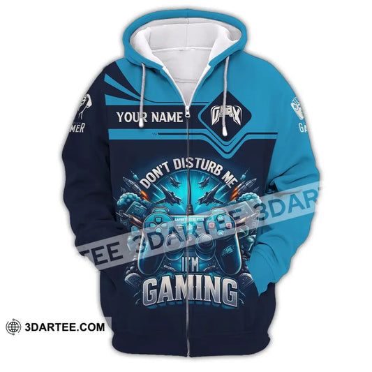 Unisex Shirt Custom Name Gamer For Game Lover Apparel Zipper Hoodie / S T-Shirt