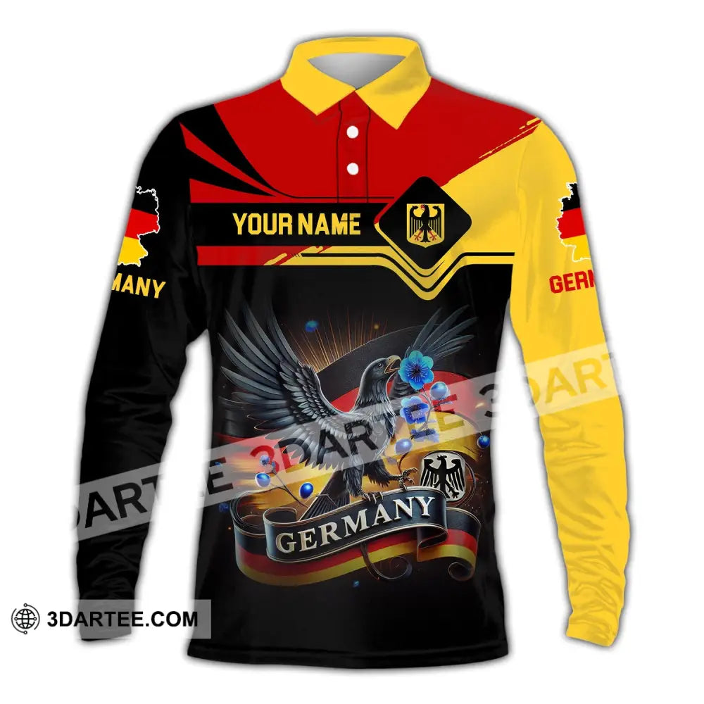 Unisex Shirt Custom Name German Germany Polo Long Sleeve Gift / S T-Shirt