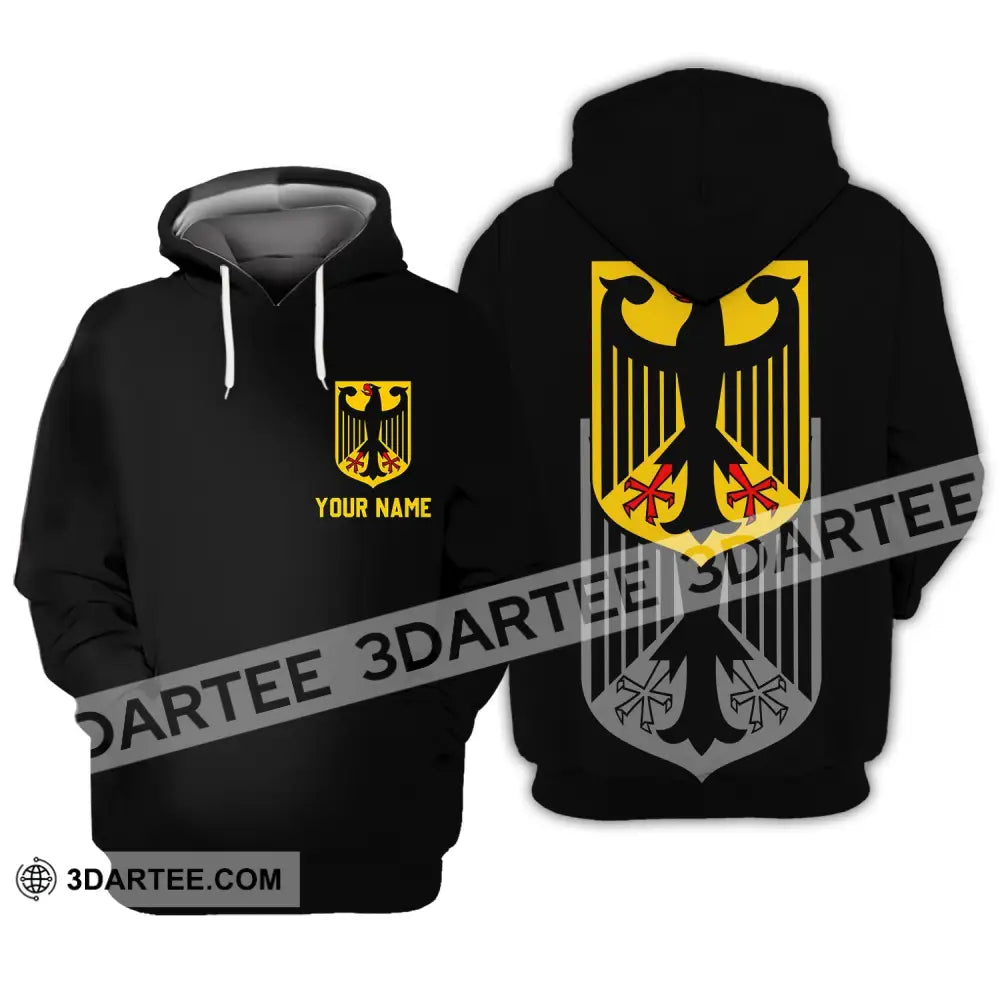 Unisex Shirt - Custom Name Germany All Over Style Hoodie / S T-Shirt