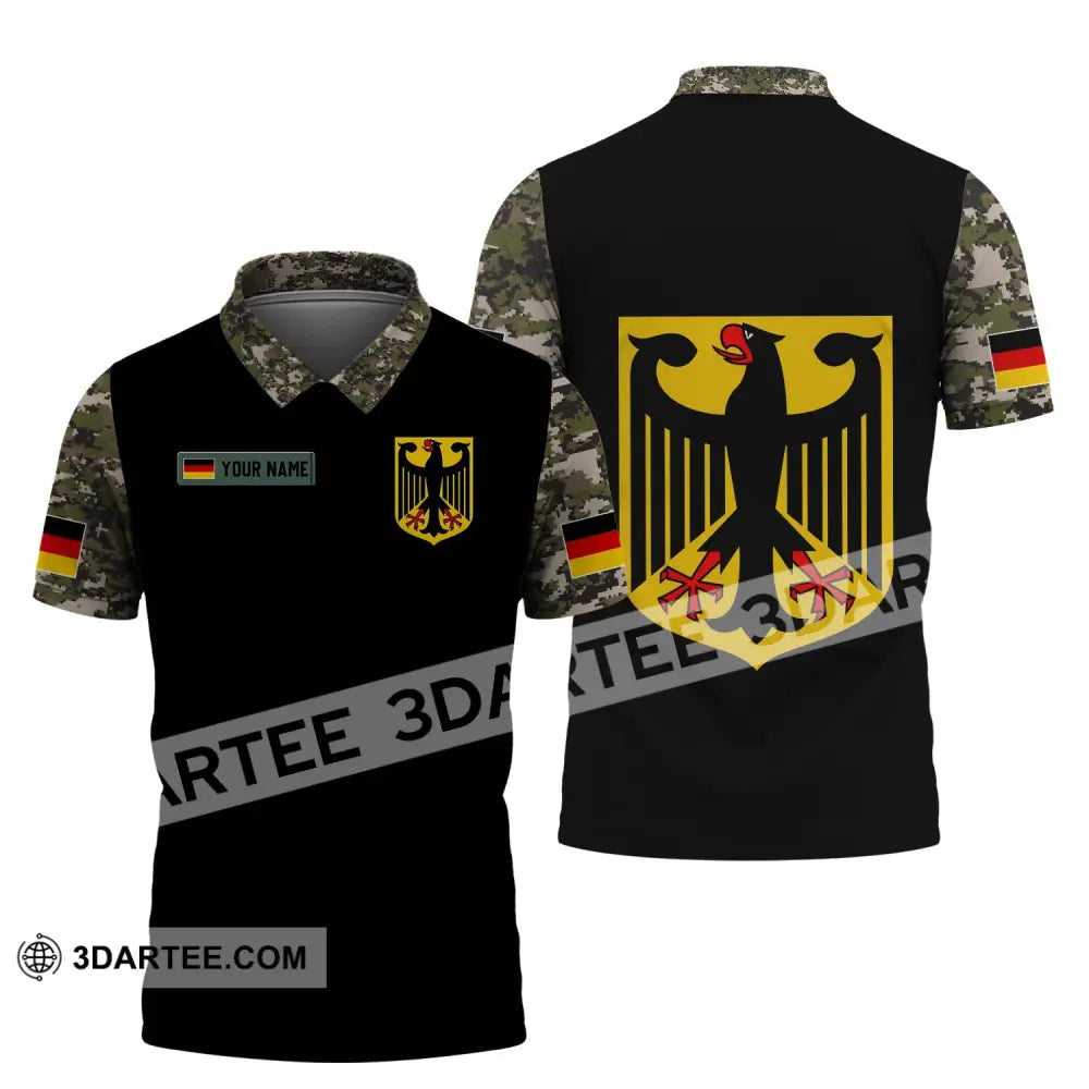 Unisex Shirt - Custom Name Germany Army 3D Polo / S T-Shirt