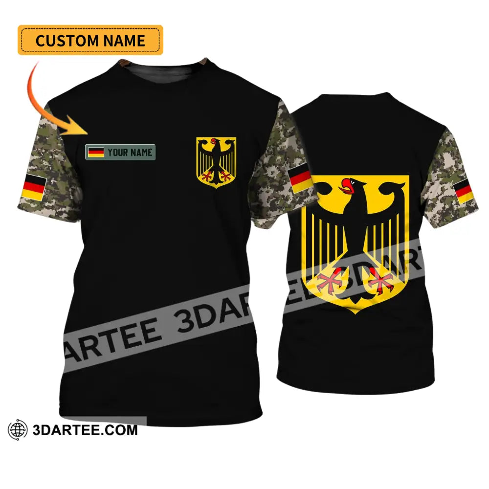 Unisex Shirt - Custom Name Germany Army 3D T-Shirt