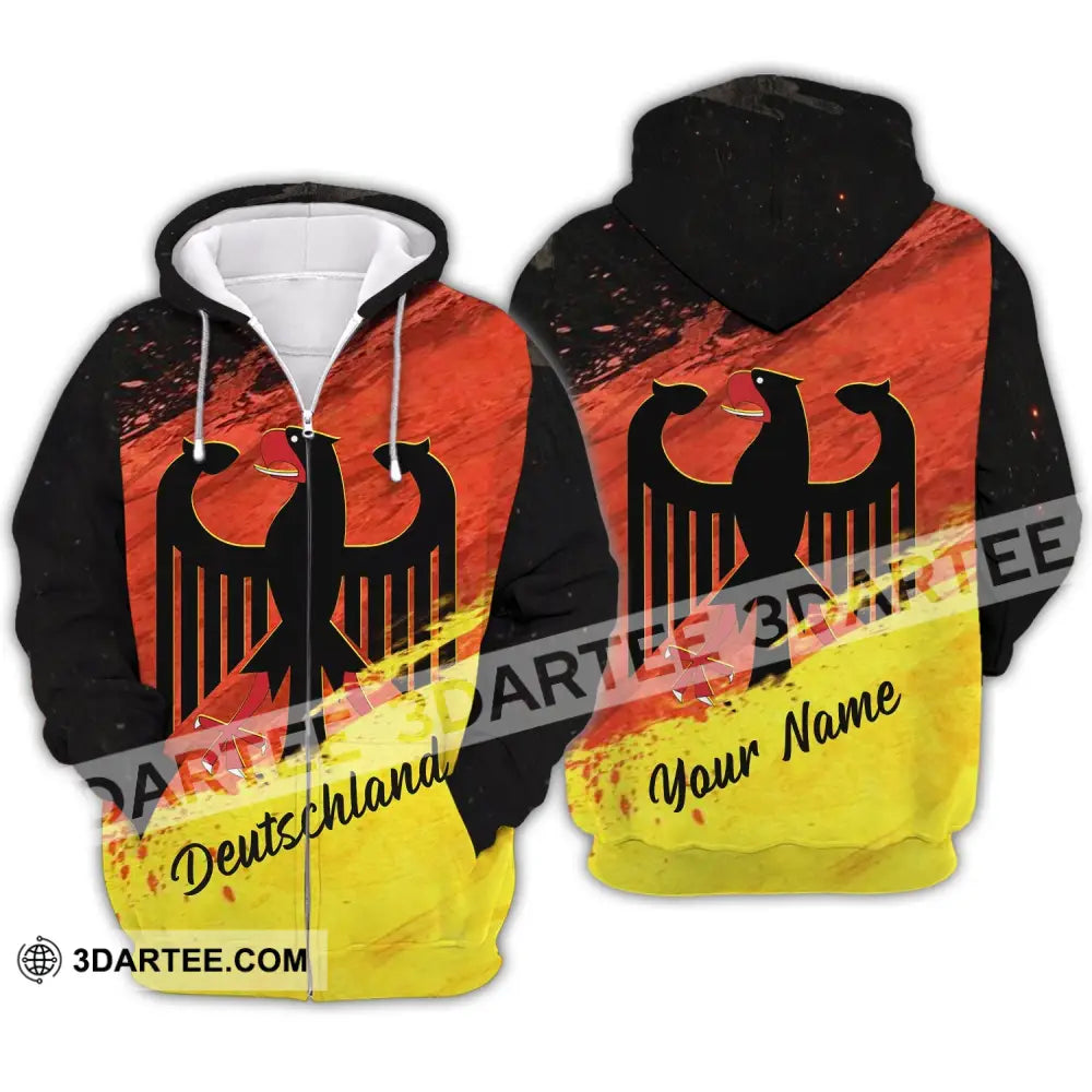 Unisex Shirt - Custom Name Germany Bundesrepublik Deutschland Zipper Hoodie / S T-Shirt