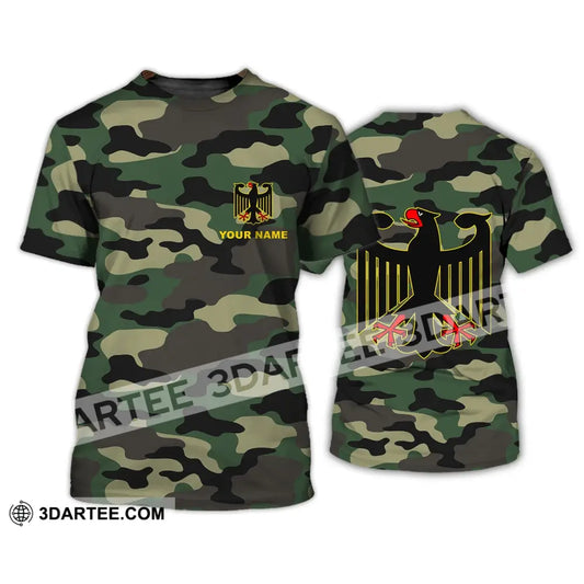 Unisex Shirt - Custom Name Germany Camo All Over T-Shirt / S T-Shirt