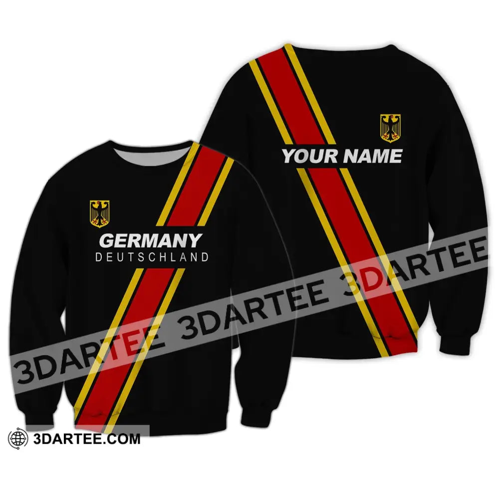 Unisex Shirt - Custom Name Germany Deutschland Sport Style Long Sleeve / S T-Shirt