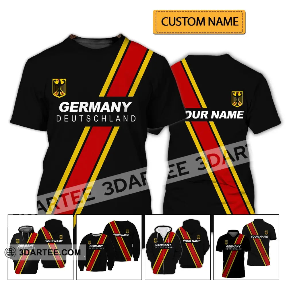 Unisex Shirt - Custom Name Germany Deutschland Sport Style T-Shirt