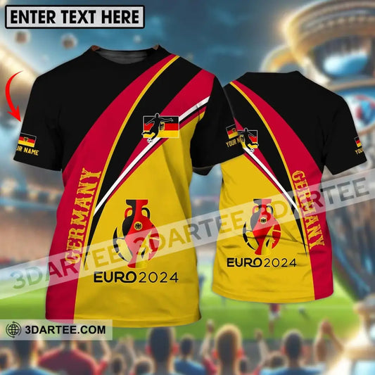 Unisex Shirt - Custom Name Germany Euro 2024 Flag Color T-Shirt