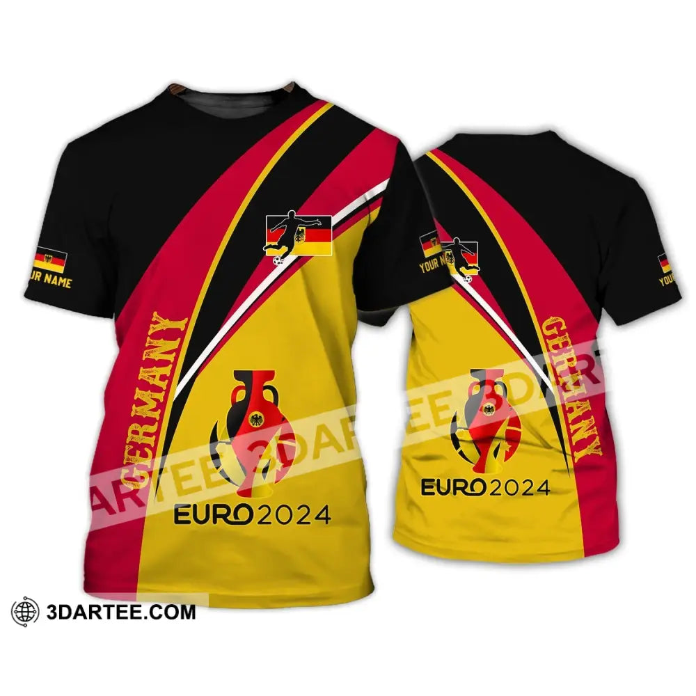 Unisex Shirt - Custom Name Germany Euro 2024 Flag Color T-Shirt / S T-Shirt