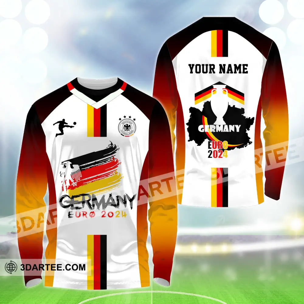 Unisex Shirt - Custom Name Germany Euro 2024 Team Long Sleeve / S T-Shirt