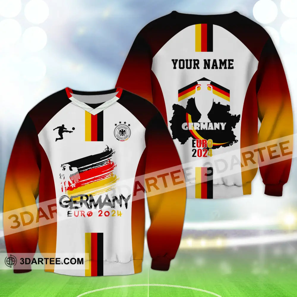 Unisex Shirt - Custom Name Germany Euro 2024 Team Long Sleeve / S T-Shirt