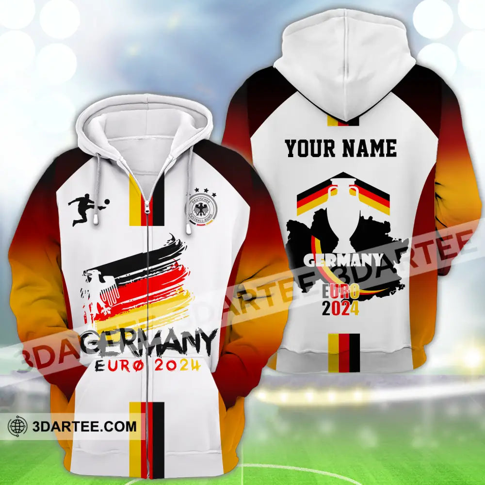 Unisex Shirt - Custom Name Germany Euro 2024 Team Zipper Hoodie / S T-Shirt