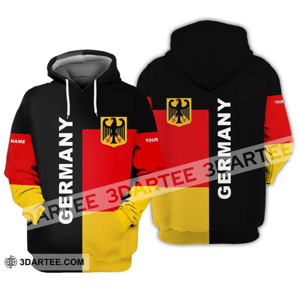 Unisex Shirt - Custom Name Germany Flag Hoodie / S T-Shirt