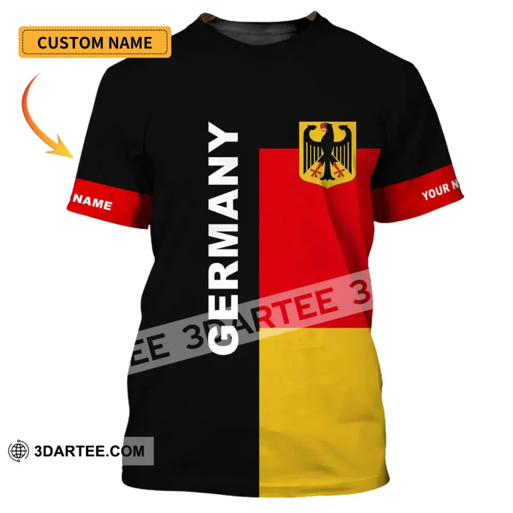 Unisex Shirt - Custom Name Germany Flag T-Shirt