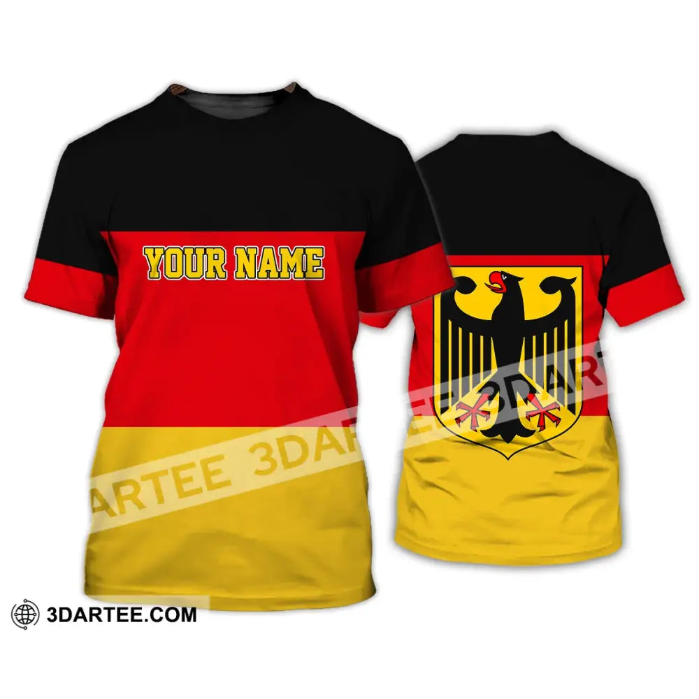 Unisex Shirt - Custom Name Germany Flag Warrior Style T-Shirt / S T-Shirt