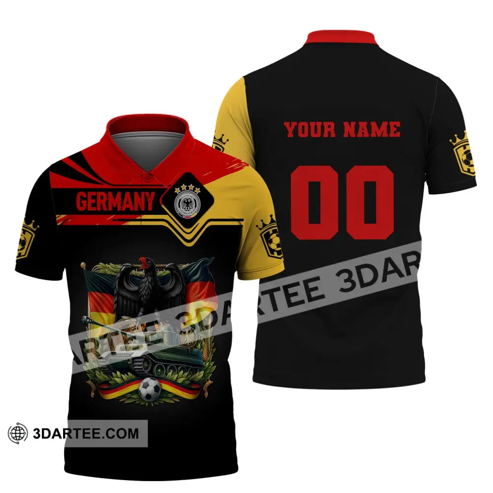 Unisex Shirt Custom Name Germany Football Polo Long Sleeve Soccer Lover / S T-Shirt