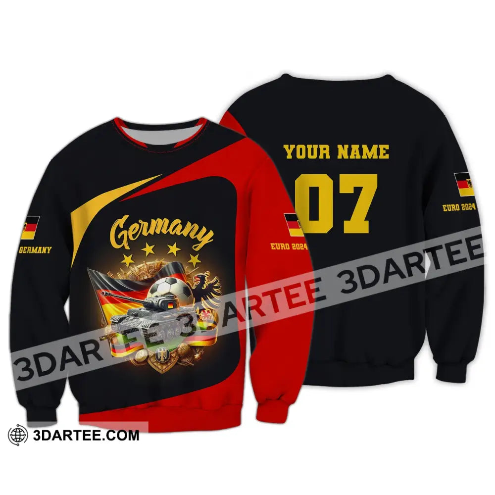 Unisex Shirt Custom Name Germany Football Polo Long Sleeve Soccer Lover / S T-Shirt