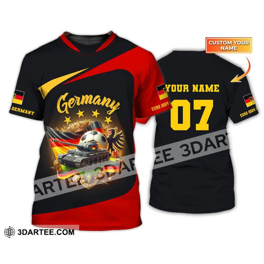 Unisex Shirt Custom Name Germany Football Polo Long Sleeve Soccer Lover T-Shirt