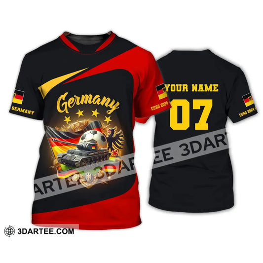 Unisex Shirt Custom Name Germany Football Polo Long Sleeve Soccer Lover T-Shirt / S