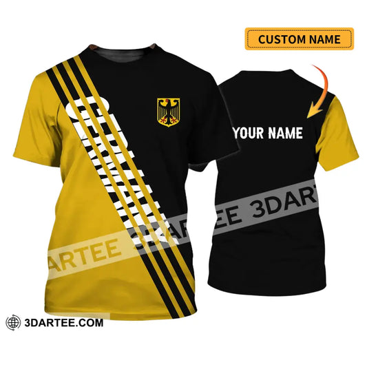 Unisex Shirt - Custom Name Germany Lifestyle Yellow And Black T-Shirt