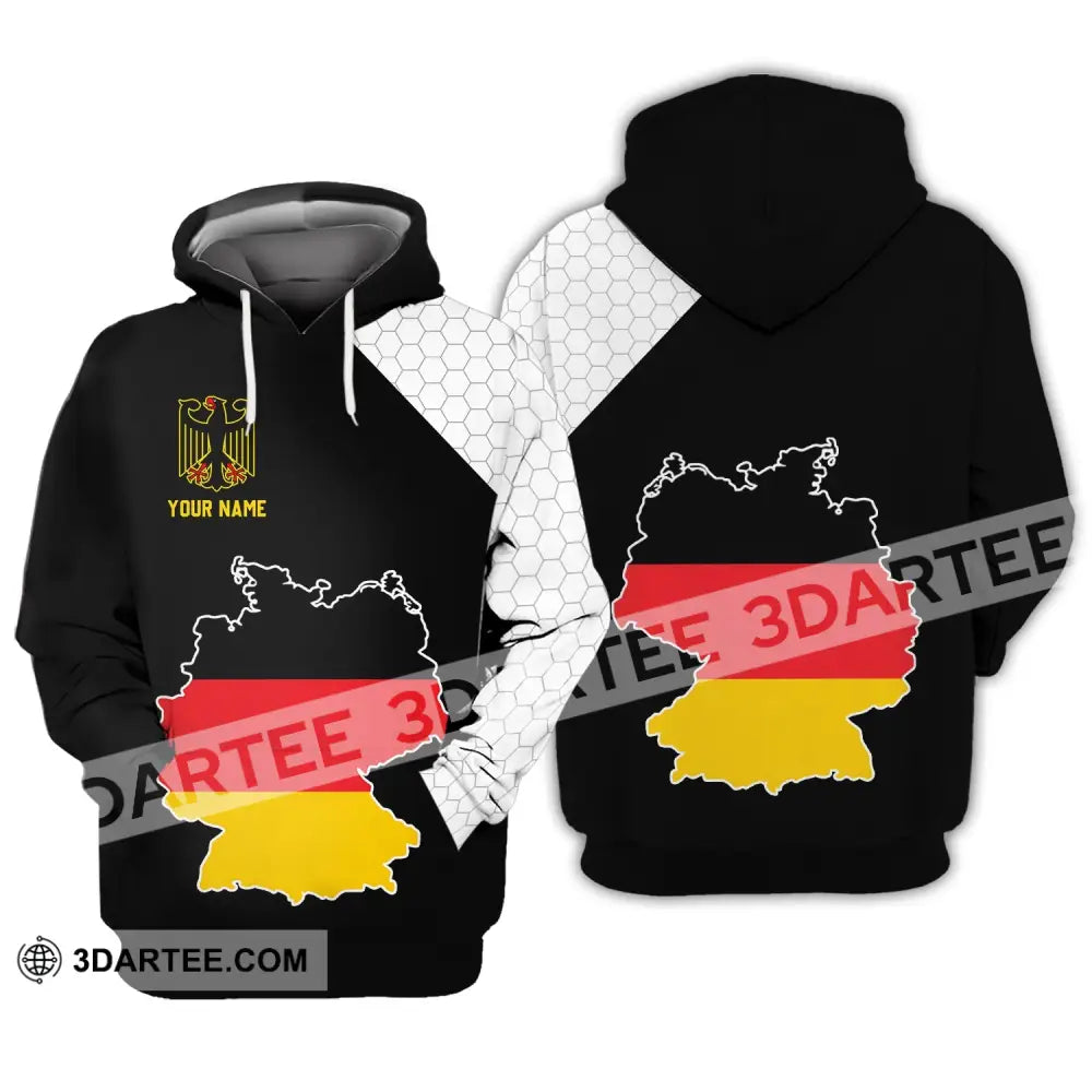 Unisex Shirt - Custom Name Germany Map Version Hoodie / S T-Shirt