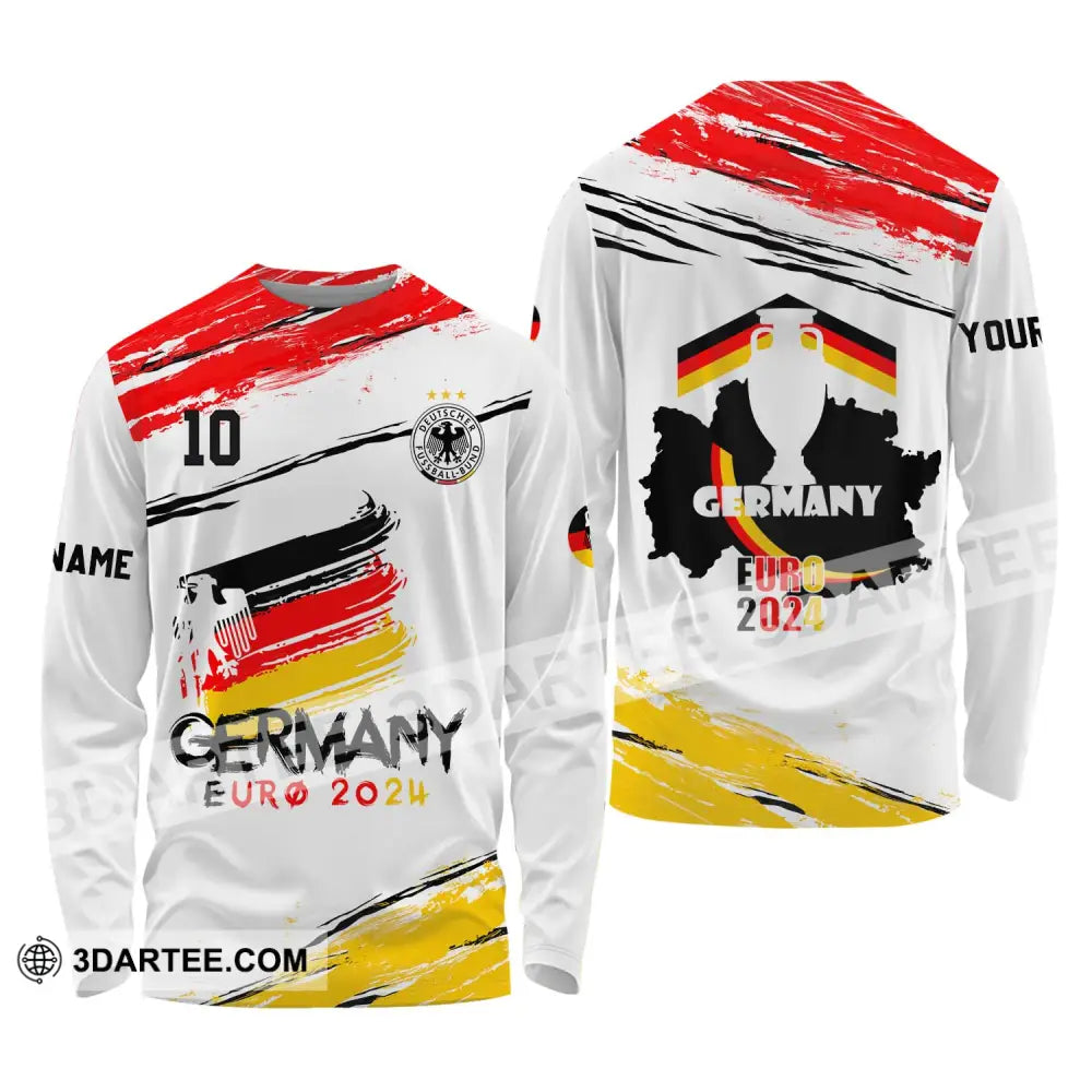 Unisex Shirt - Custom Name Germany National Team Euro 2024 Long Sleeve / S T-Shirt