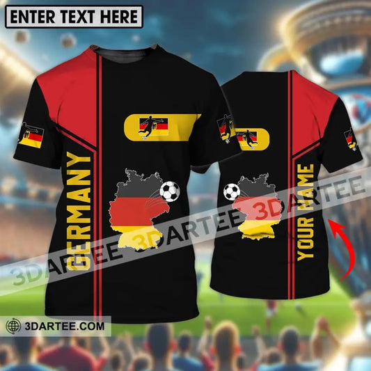 Unisex Shirt - Custom Name Germany National Team Map And Flag Color T-Shirt