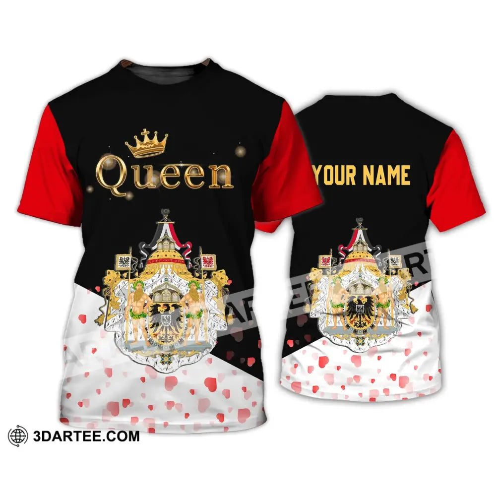 Unisex Shirt - Custom Name Germany Queen Valentine T-Shirt / S T-Shirt