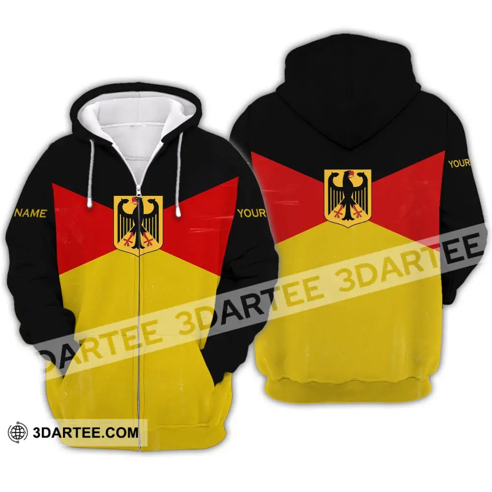 Unisex Shirt - Custom Name Germany Spirit Zipper Hoodie / S T-Shirt