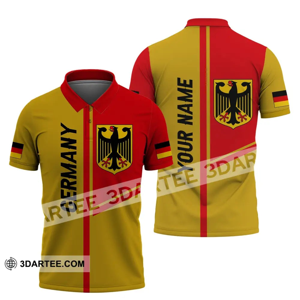 Unisex Shirt - Custom Name Germany Style 3D Polo / S T-Shirt