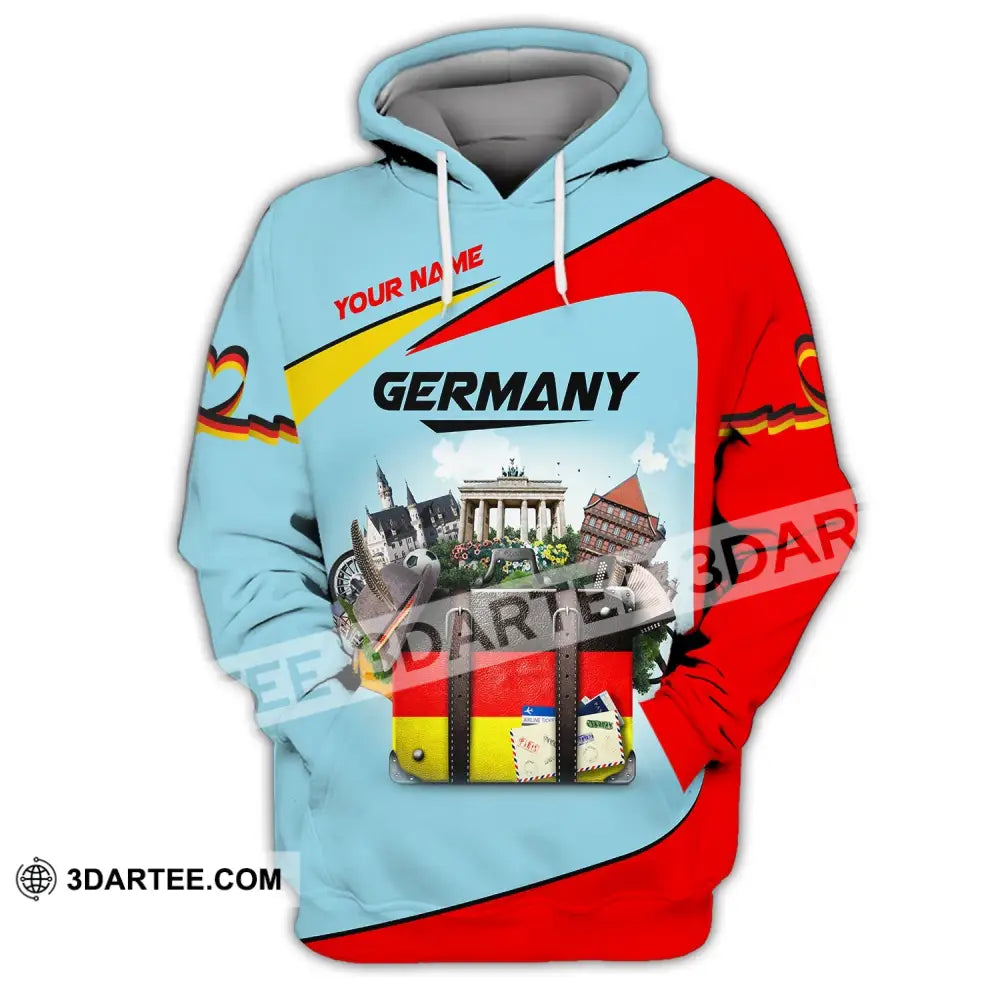 Unisex Shirt Custom Name Germany T-Shirt German Love Gift Hoodie / S