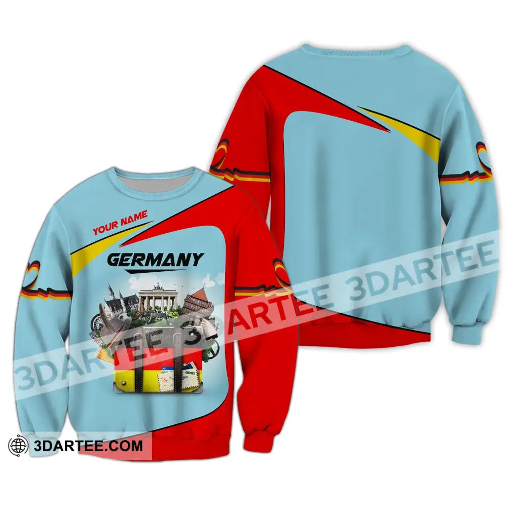 Unisex Shirt Custom Name Germany T-Shirt German Love Gift Long Sleeve / S