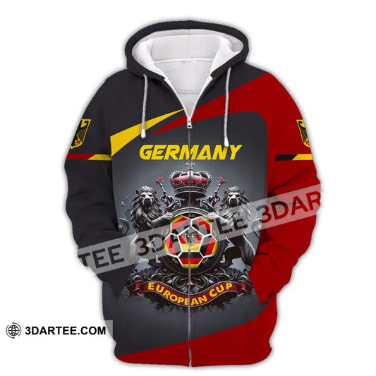 Unisex Shirt Custom Name Germany T-Shirt German Polo Love Gift Zipper Hoodie / S