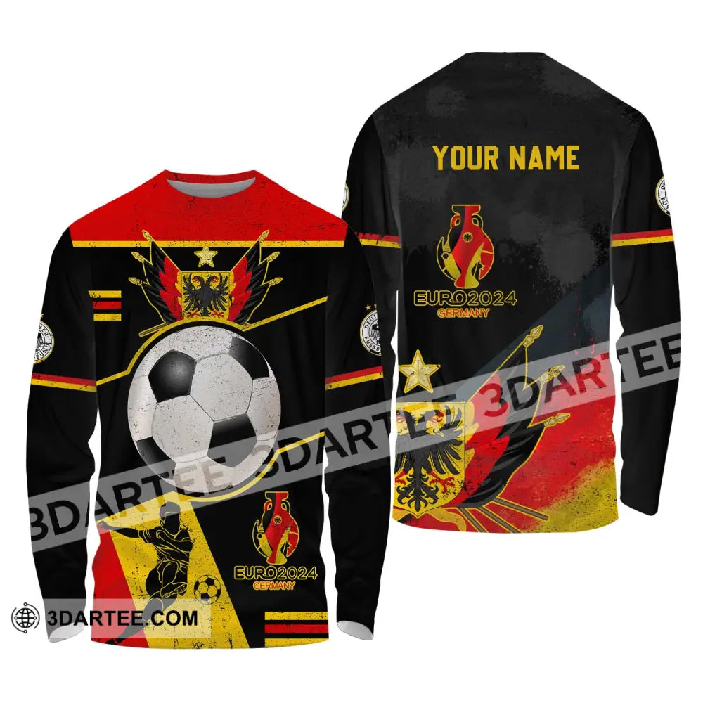 Unisex Shirt - Custom Name Germany Team Euro 2024 Long Sleeve / S T-Shirt