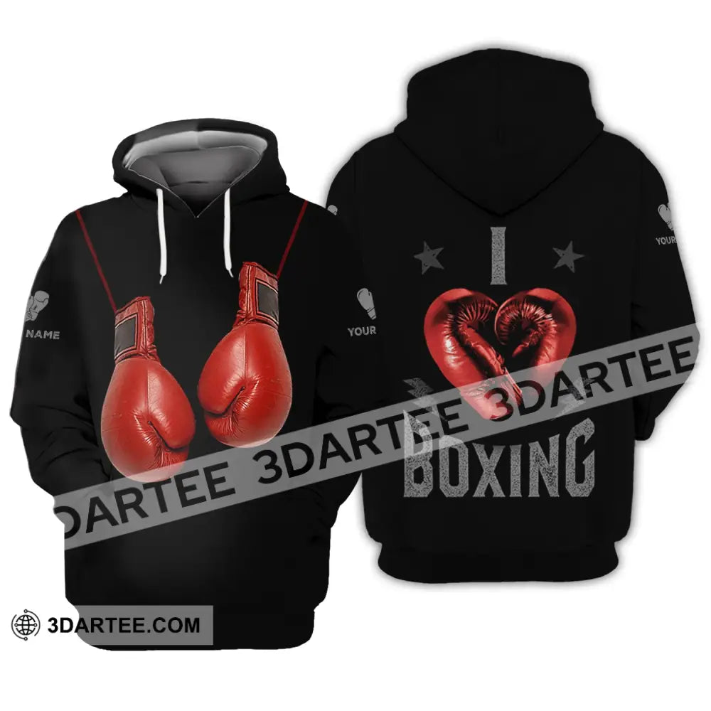 Unisex Shirt - Custom Name Gift For Boxing Lover Hoodie / S T-Shirt