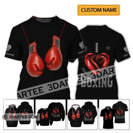 Unisex Shirt - Custom Name Gift For Boxing Lover T-Shirt