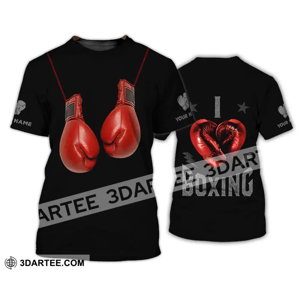 Unisex Shirt - Custom Name Gift For Boxing Lover T-Shirt / S T-Shirt