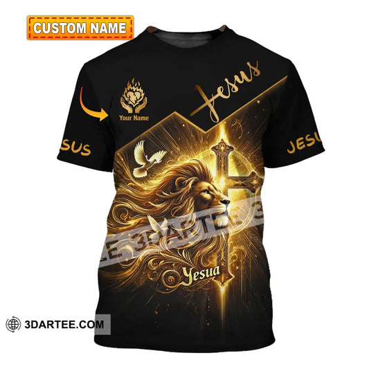 Unisex Shirt - Custom Name Golden Jesus T-Shirt