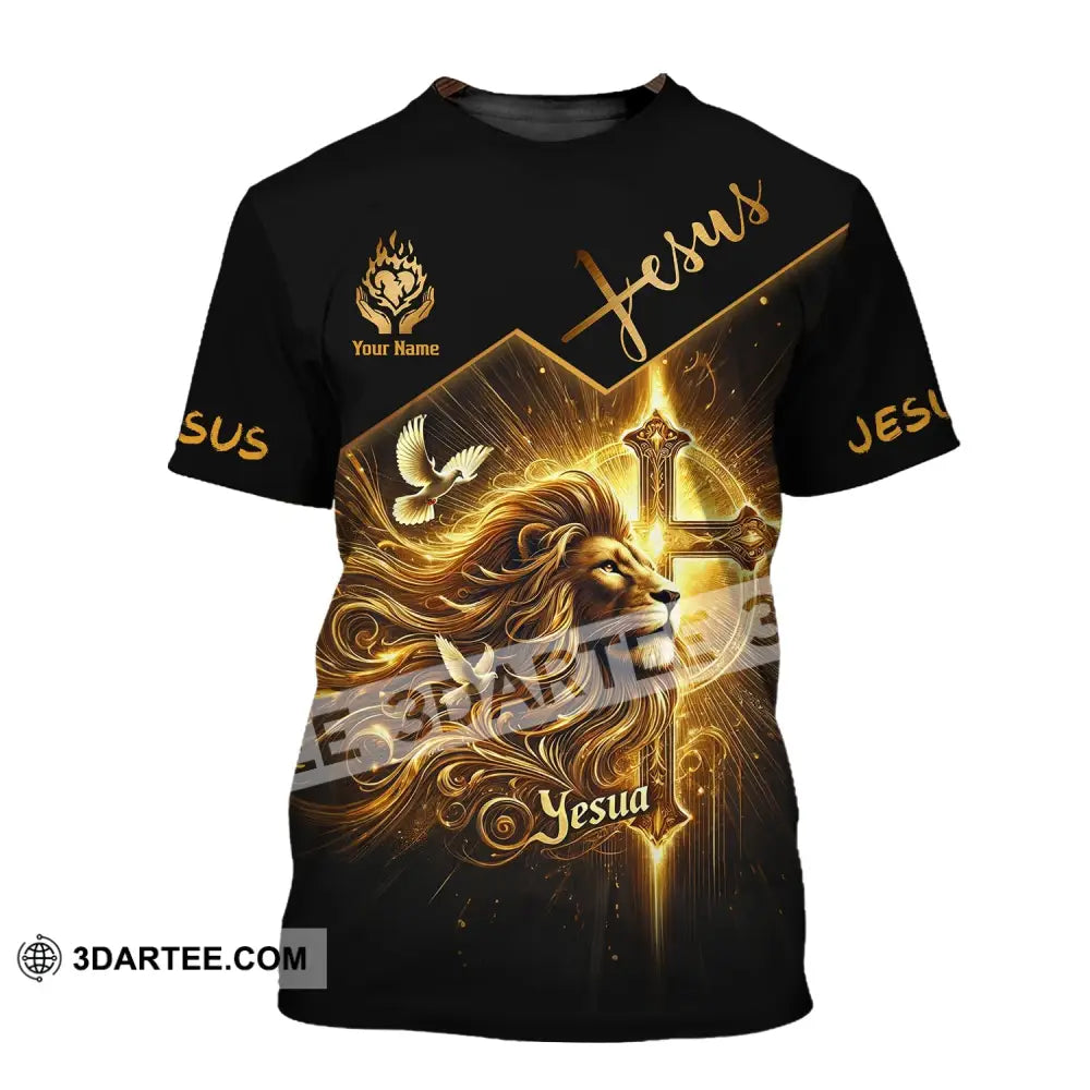 Unisex Shirt - Custom Name Golden Jesus T-Shirt / S T-Shirt