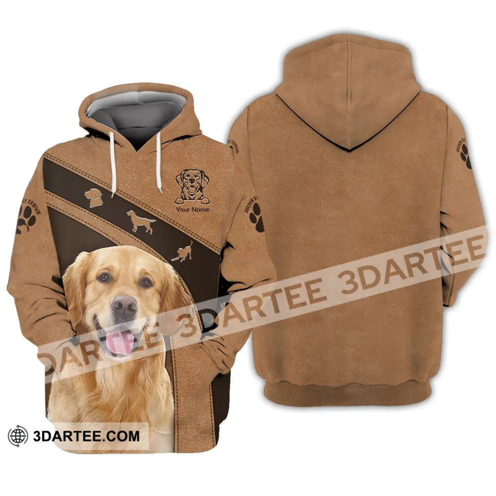 Unisex Shirt Custom Name Golden Retriever T-Shirt For Pet Lovers Hoodie / S