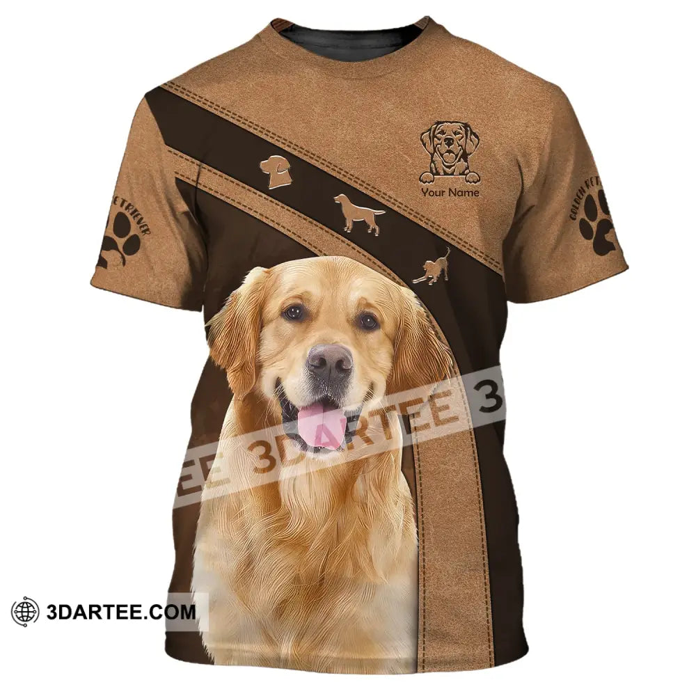 Unisex Shirt Custom Name Golden Retriever T-Shirt For Pet Lovers / S