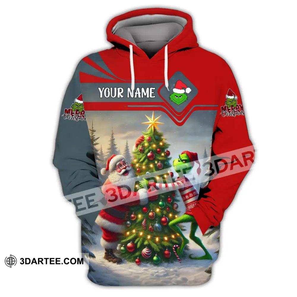 Unisex Shirt Custom Name Grinch Christmas Merry Grinchmas Gift Hoodie / S T-Shirt