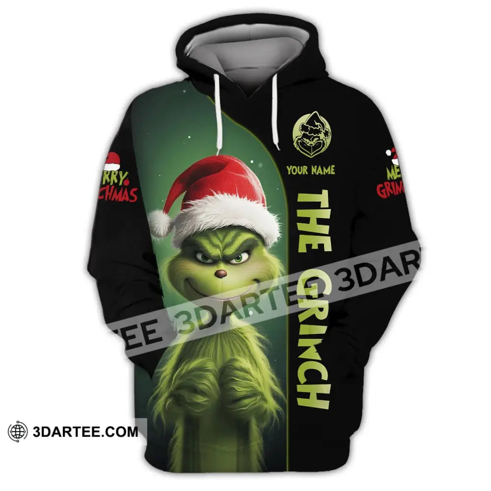 Unisex Shirt Custom Name Grinch Christmas Merry Grinchmas Gift Hoodie / S T-Shirt