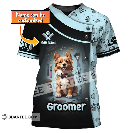 Unisex Shirt Custom Name Groomer Dog Groomers Grooming T-Shirt