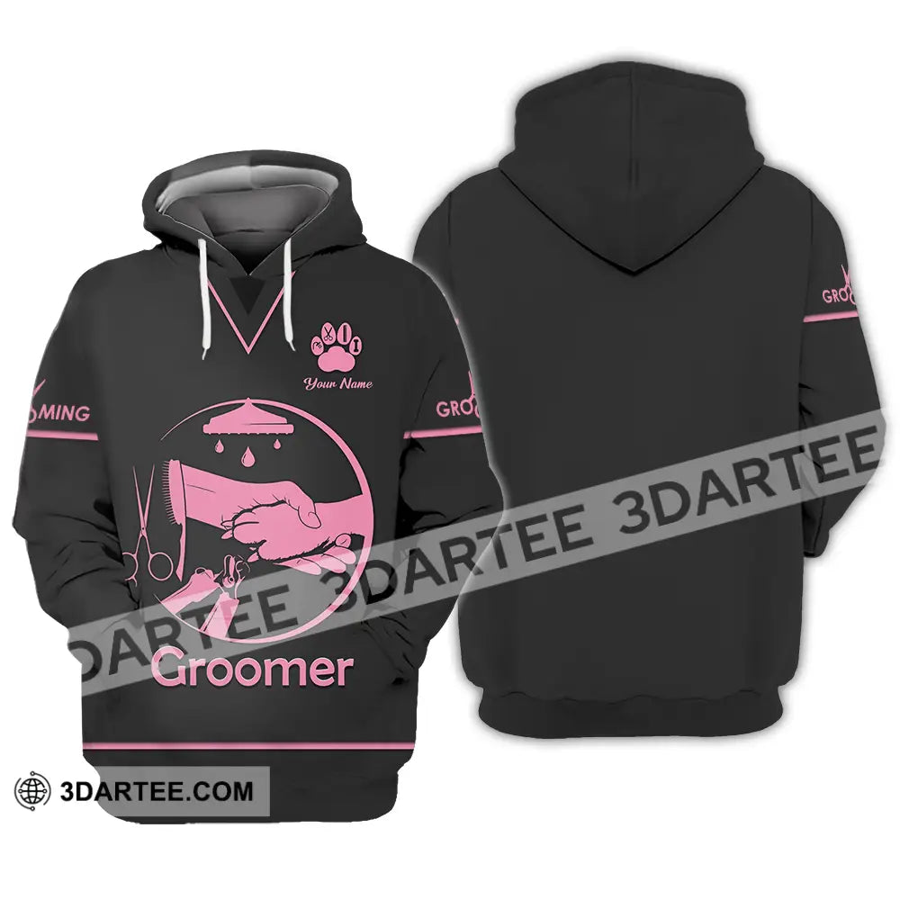 Unisex Shirt - Custom Name Groomer Grooming Hoodie / S T-Shirt