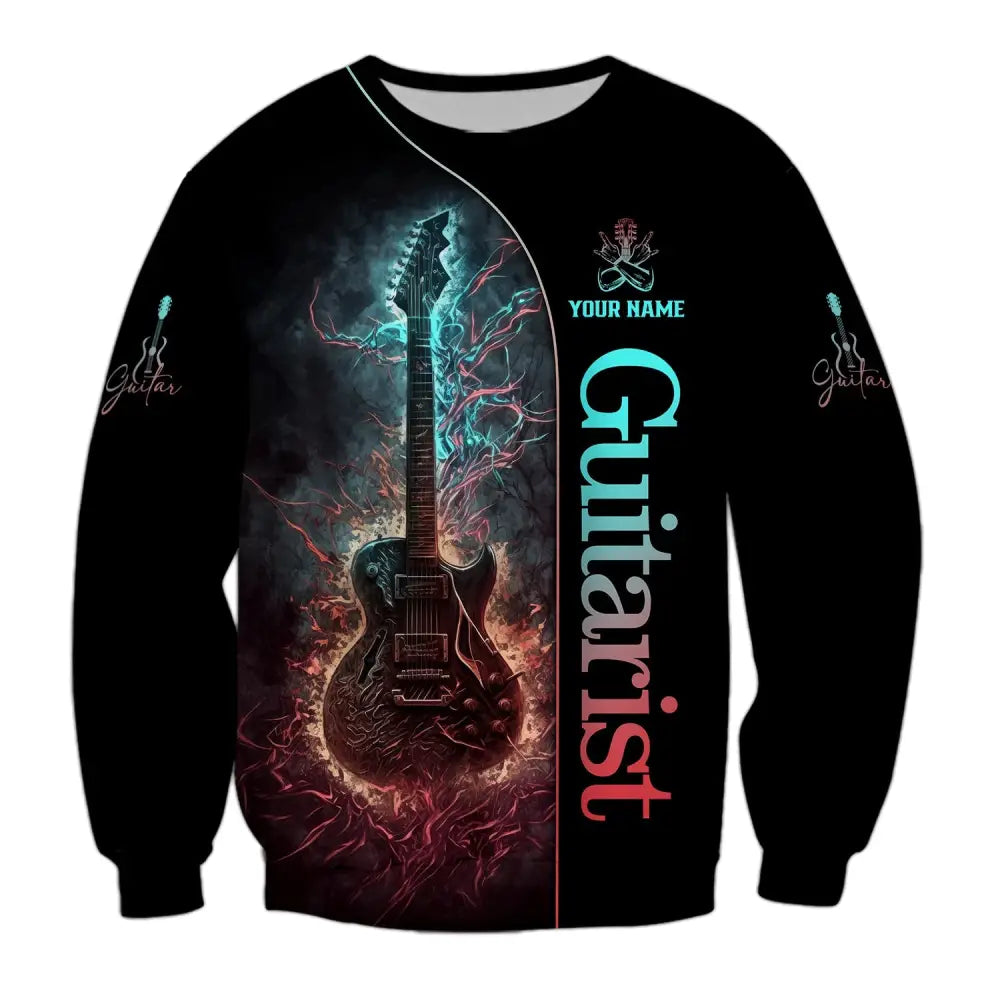 Unisex Shirt Custom Name Guitarist Guitar Lover Gift Long Sleeve / S T-Shirt