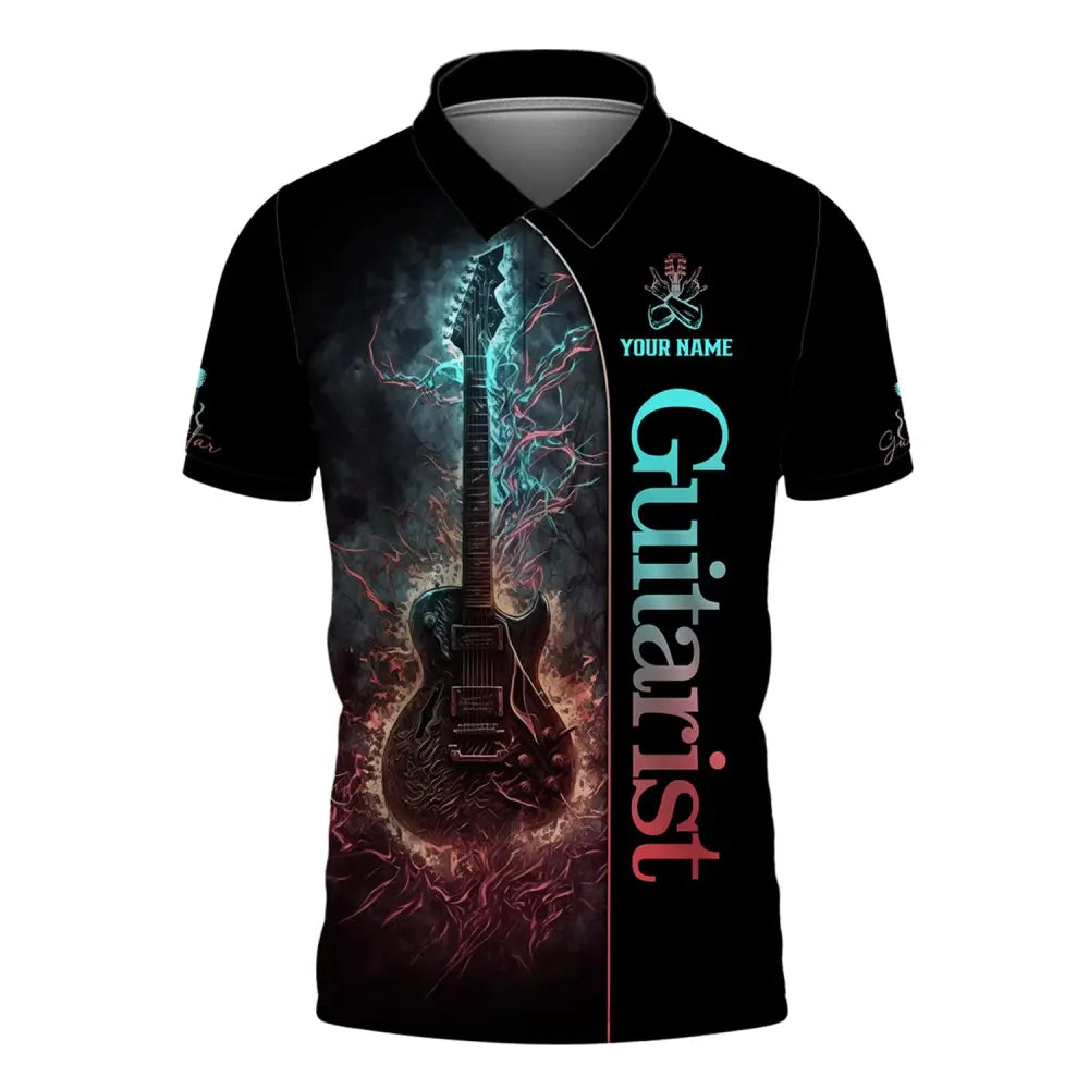 Unisex Shirt Custom Name Guitarist Guitar Lover Gift Polo / S T-Shirt