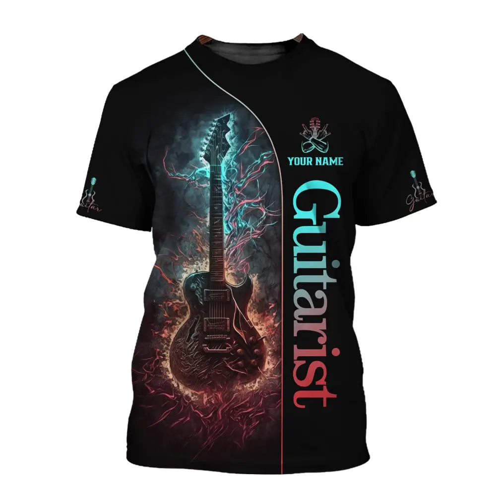 Unisex Shirt Custom Name Guitarist Guitar Lover Gift T-Shirt / S T-Shirt
