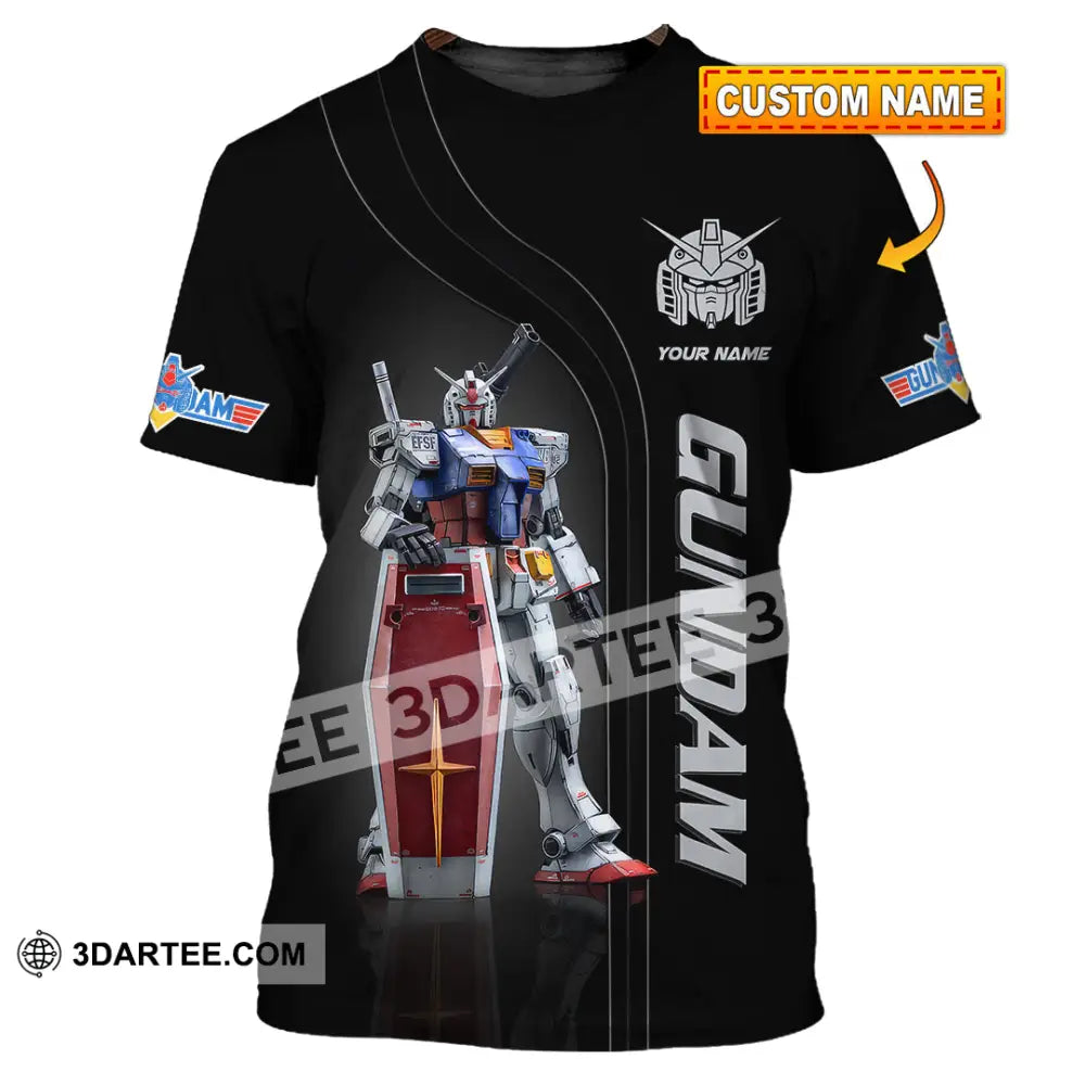 Unisex Shirt Custom Name Gundam T-Shirt Hoodie Long Sleeve Lover Gift T-Shirt