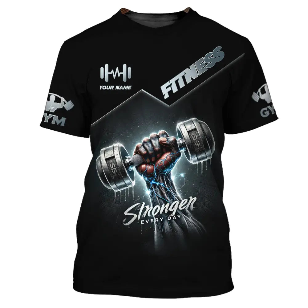 Unisex Shirt Custom Name Gym Work Out Long Sleeve Weight Lifting T-Shirt / S T-Shirt