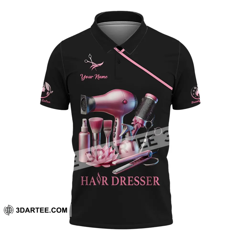 Unisex Shirt - Custom Name Hair Dresser Polo / S T-Shirt